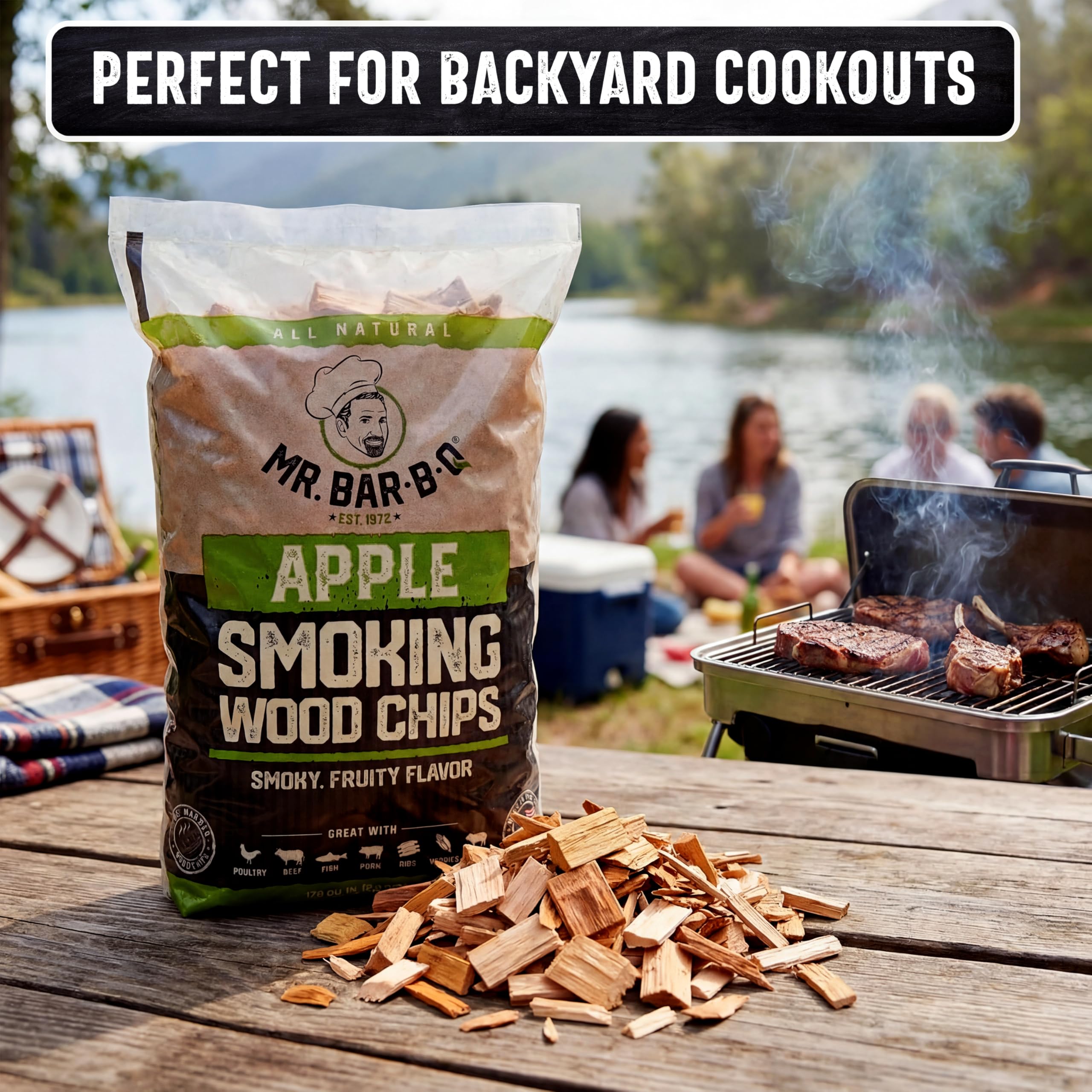 All-natural applewood delivers clean, authentic smoke.