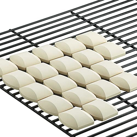 Mr. Bar-B-Q ceramic briquettes enabling easy swap-in for lava rock setups