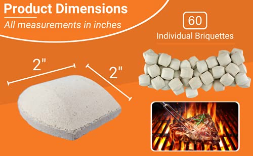 Mr. Bar-B-Q briquettes functioning as a heat diffuser for steady temperatures