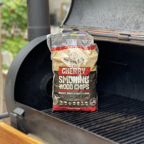 Mr Bar-B-Q cherry wood chips on fish and vegetables for fruity smoke