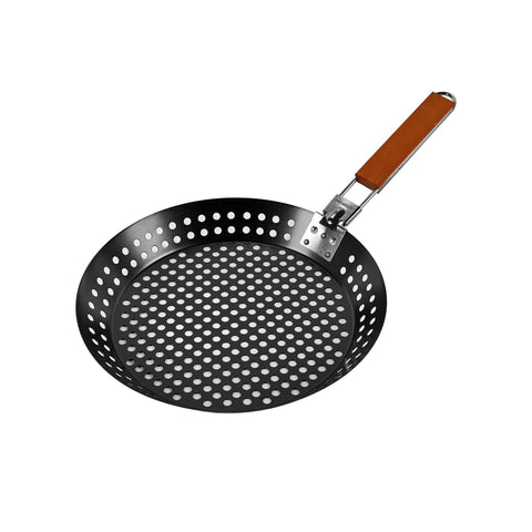 Mr Bar-B-Q clip on wooden handle attached for safe cool-touch grilling