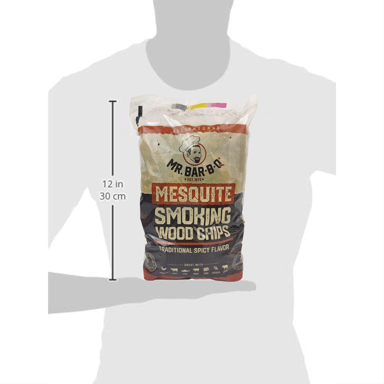 Mr. Bar-B-Q Mesquite chips infuse meats with authentic smoky flavor.