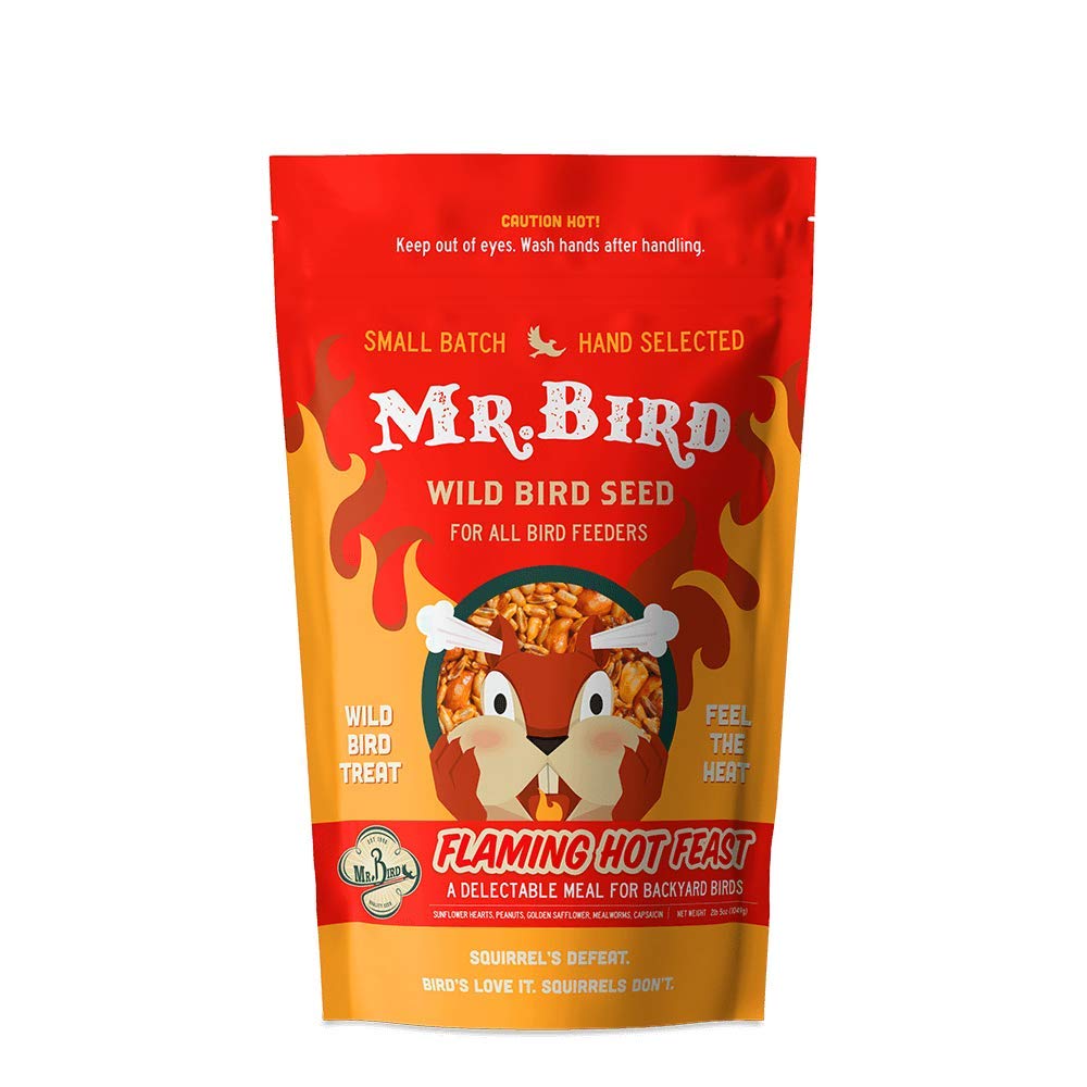 Mr. Bird Flaming Hot Feast ingredients include sunflower hearts and mealworms.