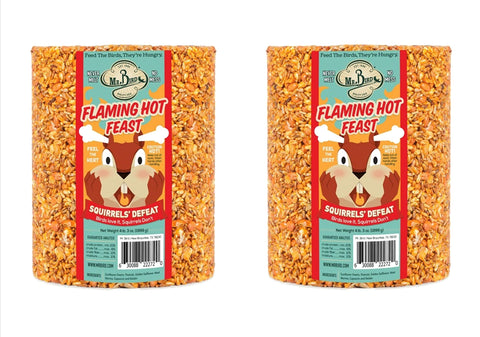 Mr. Bird Flaming Hot Feast in use, steady seed delivery with reduced squirrel activity