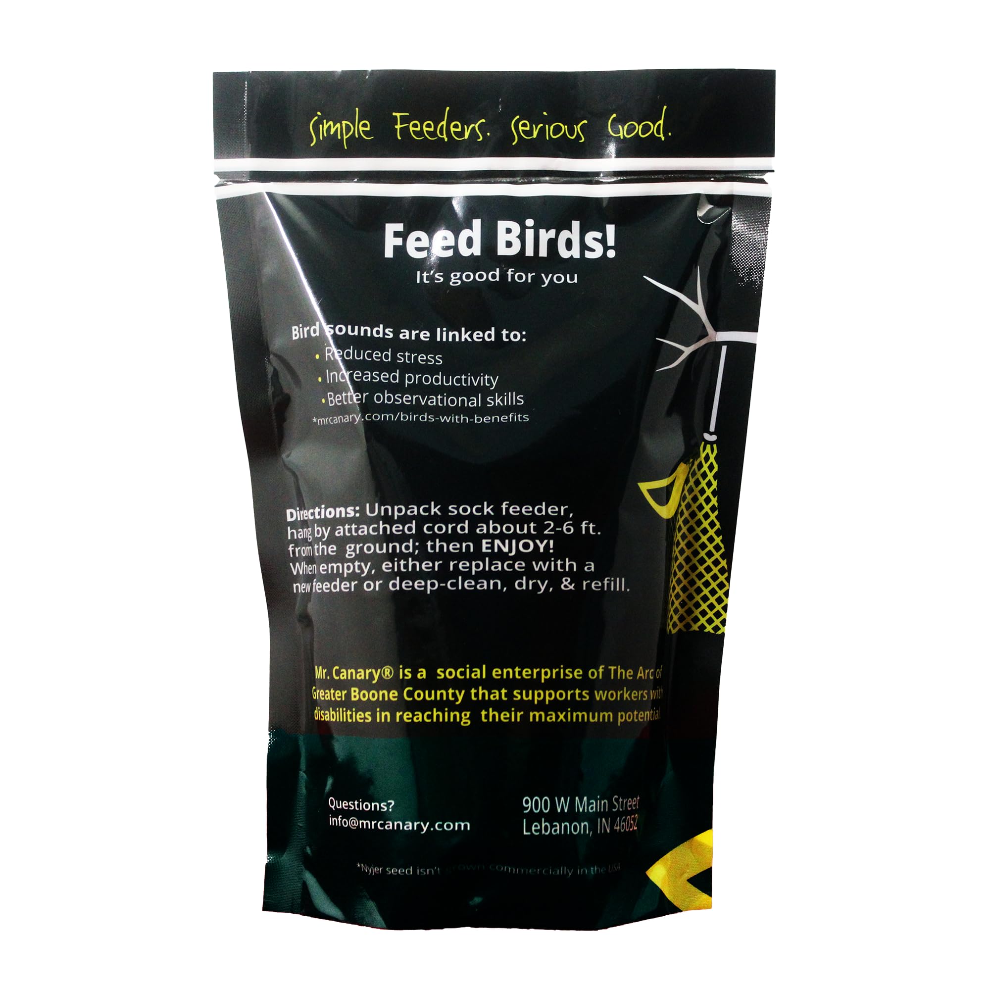 Mr. Canary All-season bird feeder supports year-round backyard bird watching.