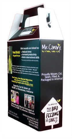 Mr. Canary feeders produced by workers with disabilities supporting inclusive manufacturing
