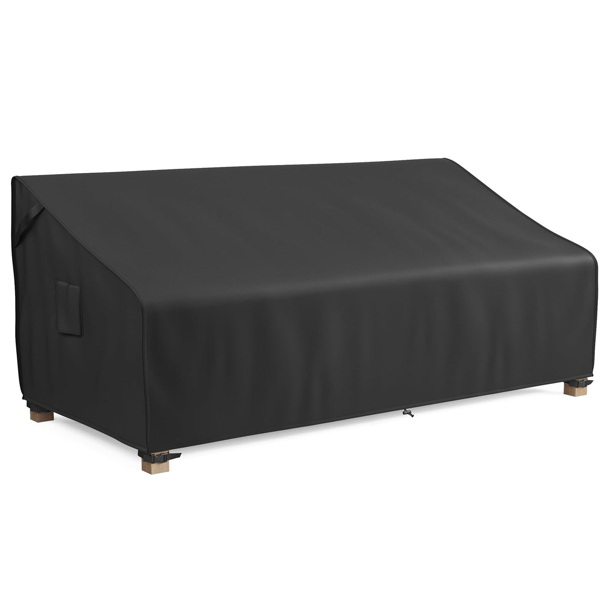 MR. COVER 3-Seater Outdoor Couch Cover shielding your sofa from rain and spills.