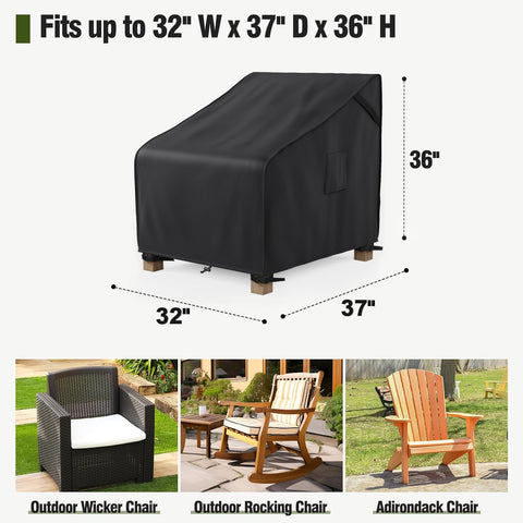 MR. COVER Adirondack chair cover protects against sun and moisture.