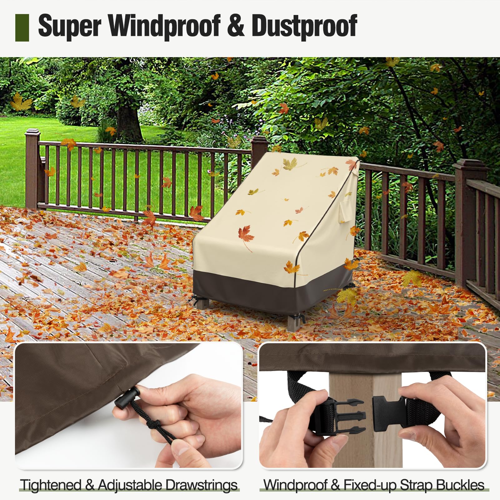 MR. COVER padded handles simplify removal and handling.