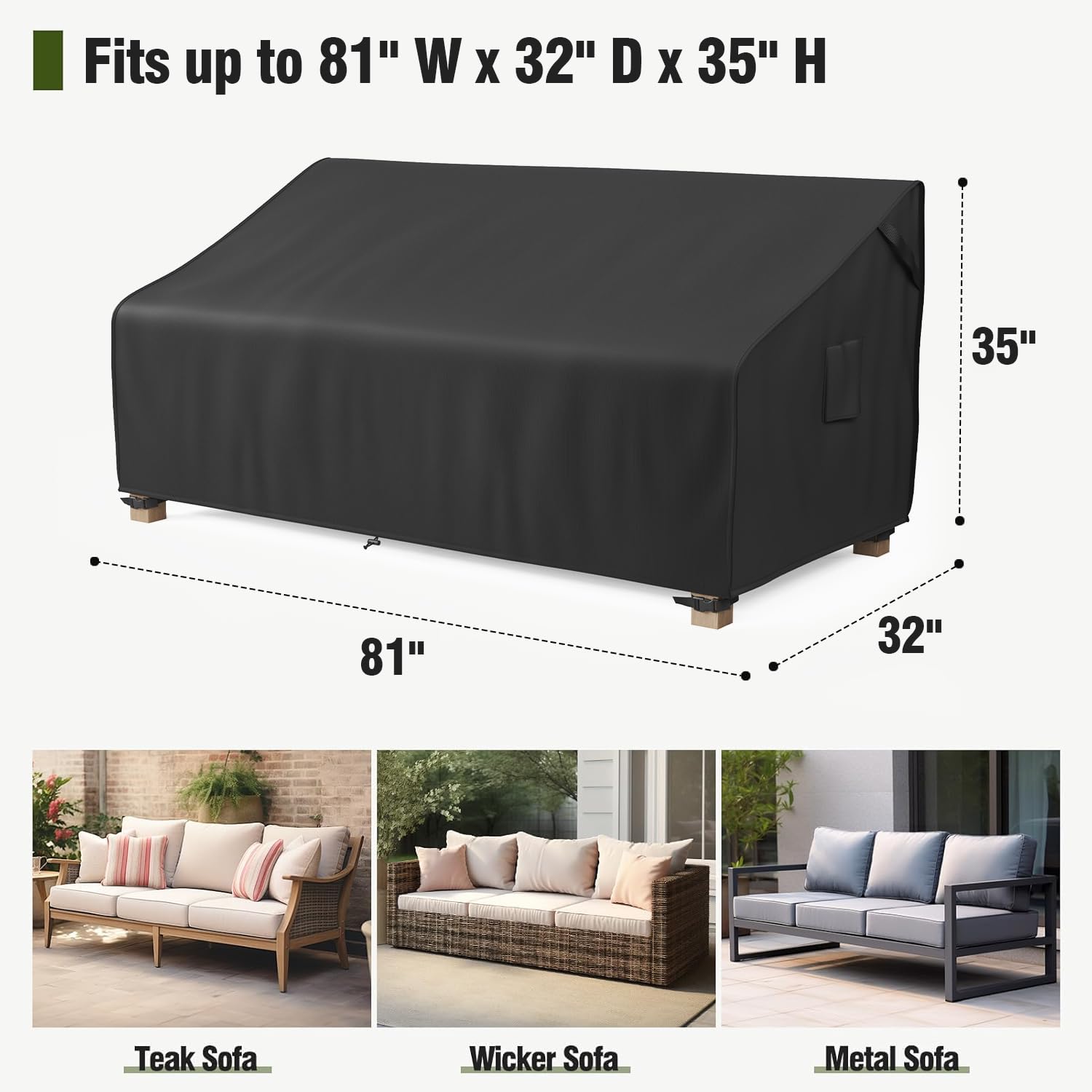 MR.COVER waterproof patio sofa fabric closeup shows hydrophobic coating for rain protection.