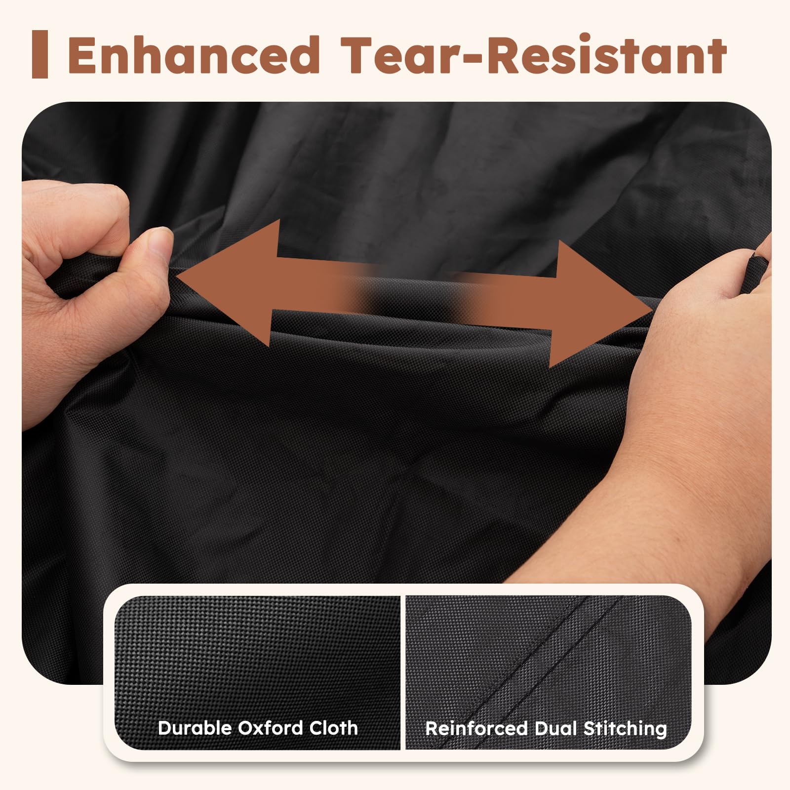 MR. COVER snug-fit with ventilation prevents moisture buildup around Weber Spirit