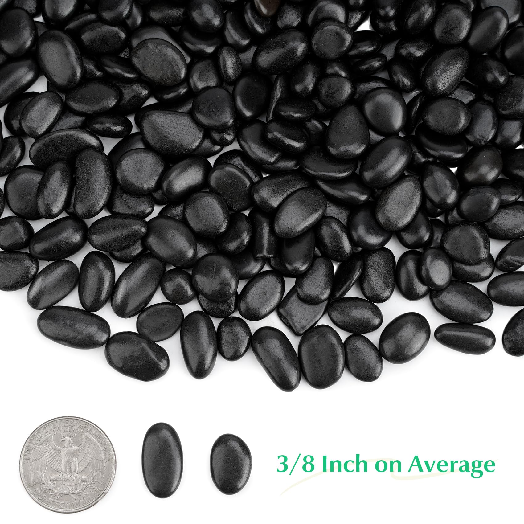 Mr. Fireglass polished pebbles for vase decor add natural glamour.