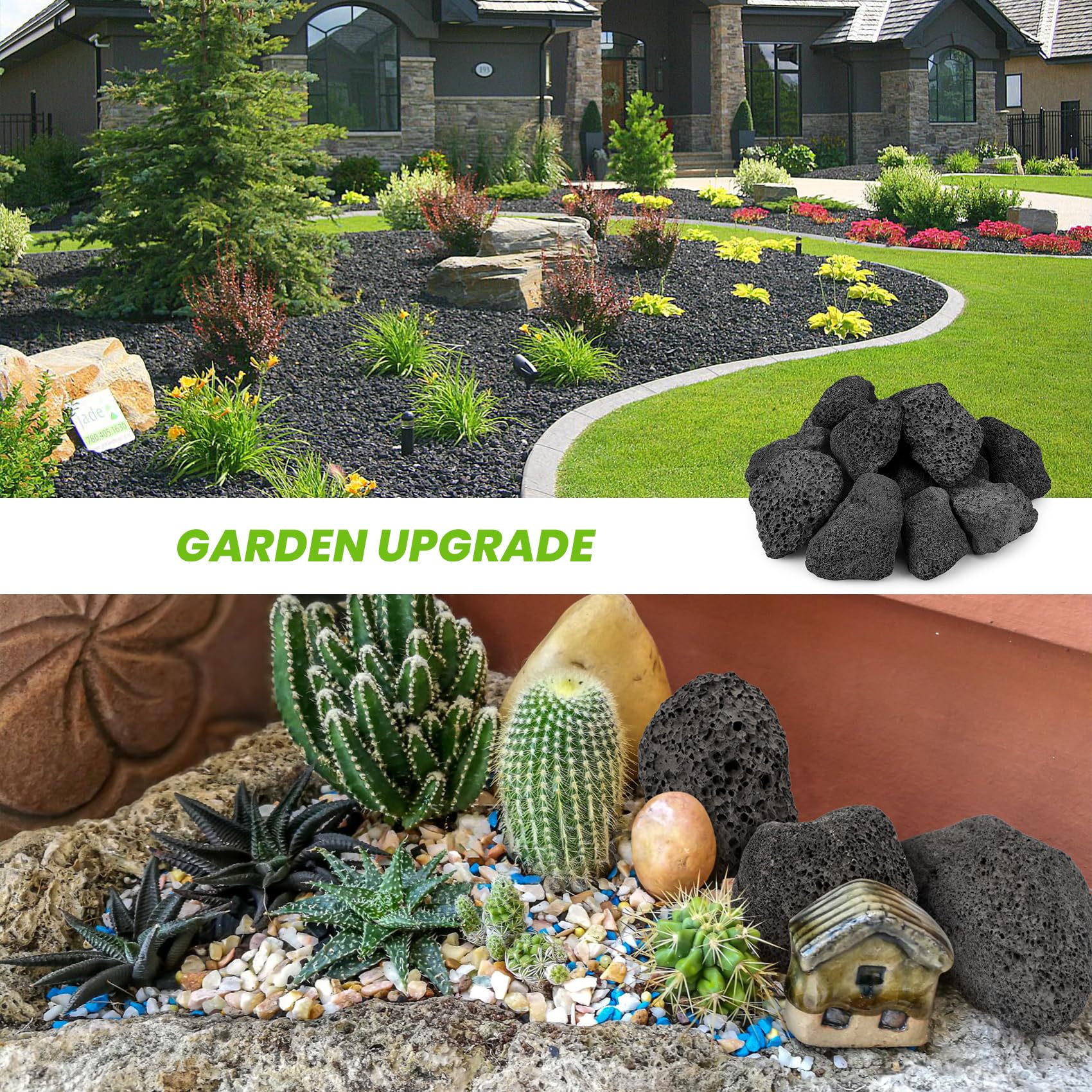 Mr. Fireglass lava rock for decorative mulch and garden accents.