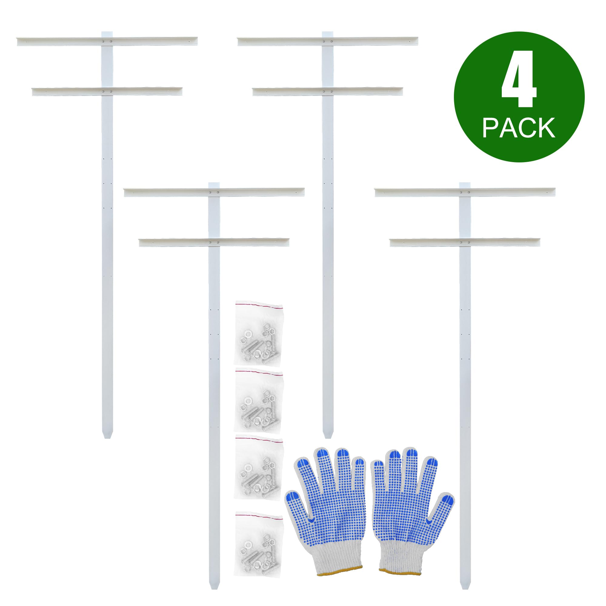 MRGARDEN cross bars and fiberglass stake for climbing plants