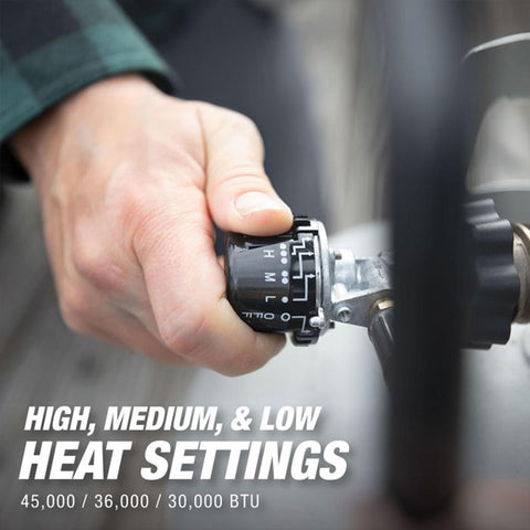 Mr. Heater 360-degree radiant heat delivering all-around warmth outdoors.