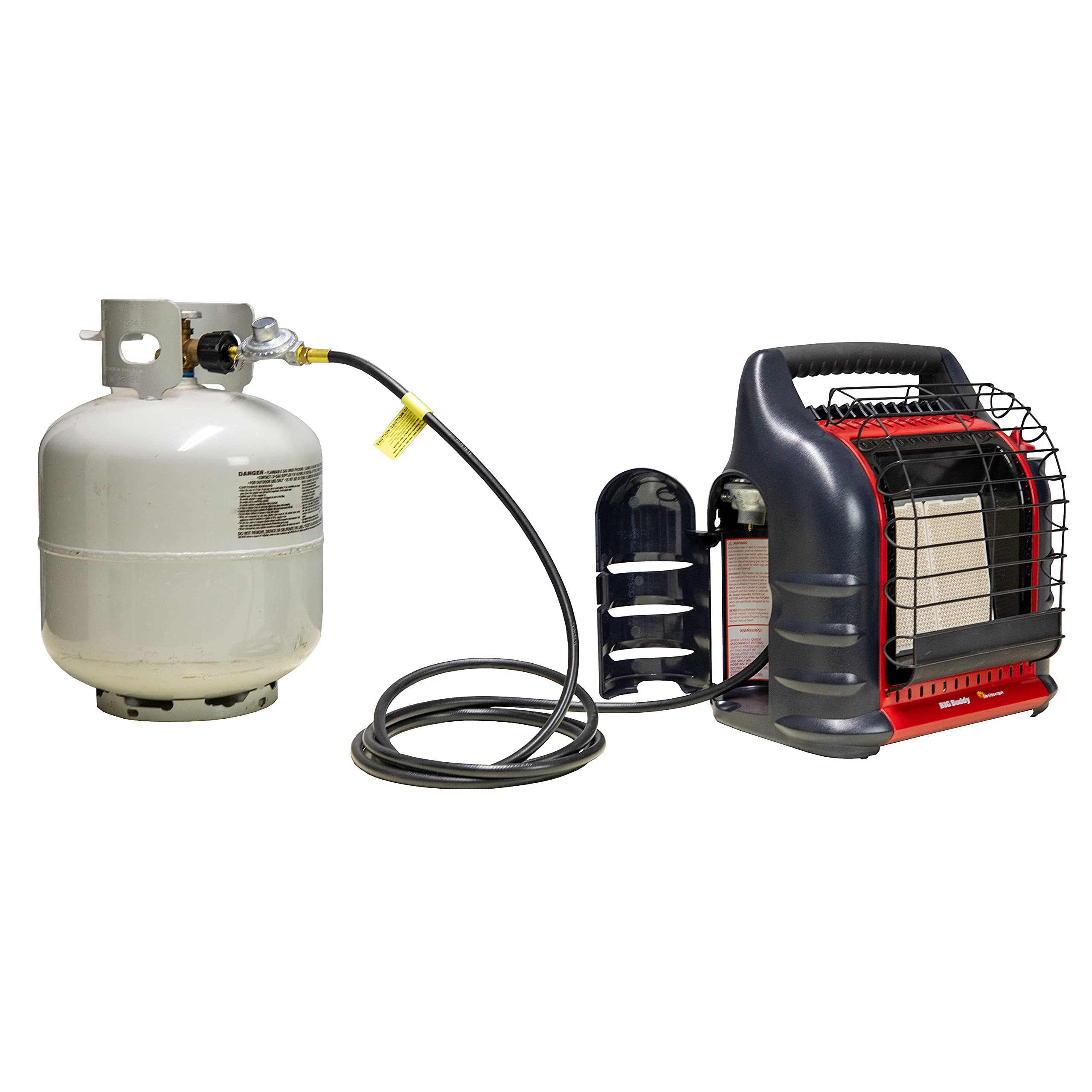 Mr. Heater Big Buddy hose quick-connect enables easy setup