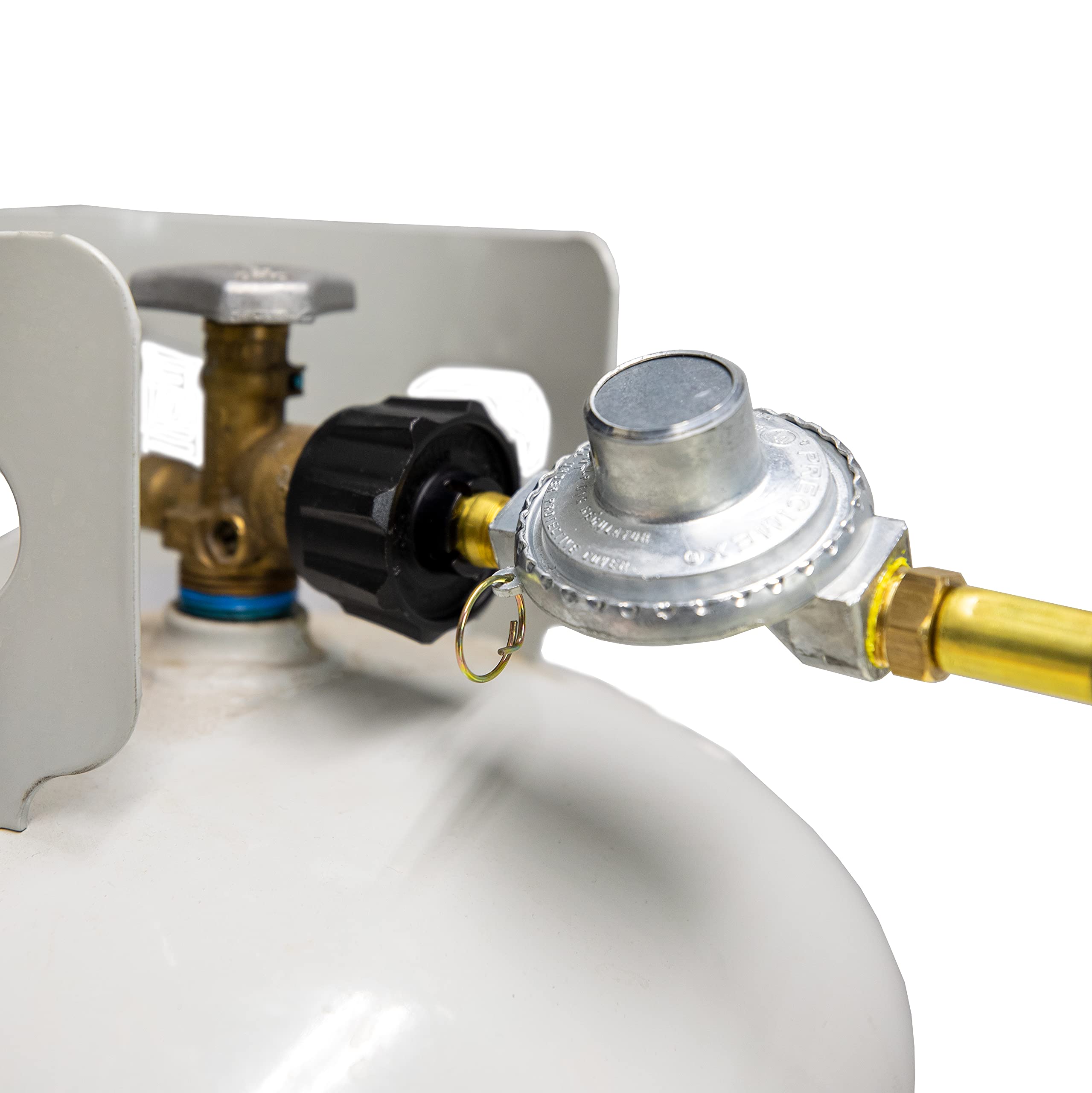 Mr. Heater Big Buddy hose regulator detail ensures steady propane flow