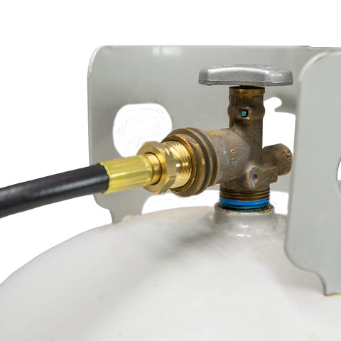 Mr. Heater Buddy hose ends tighten securely for reliable connections