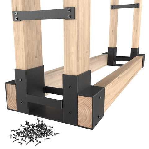 Mr IRONSTONE brackets kit ready for wall mounting to organize logs