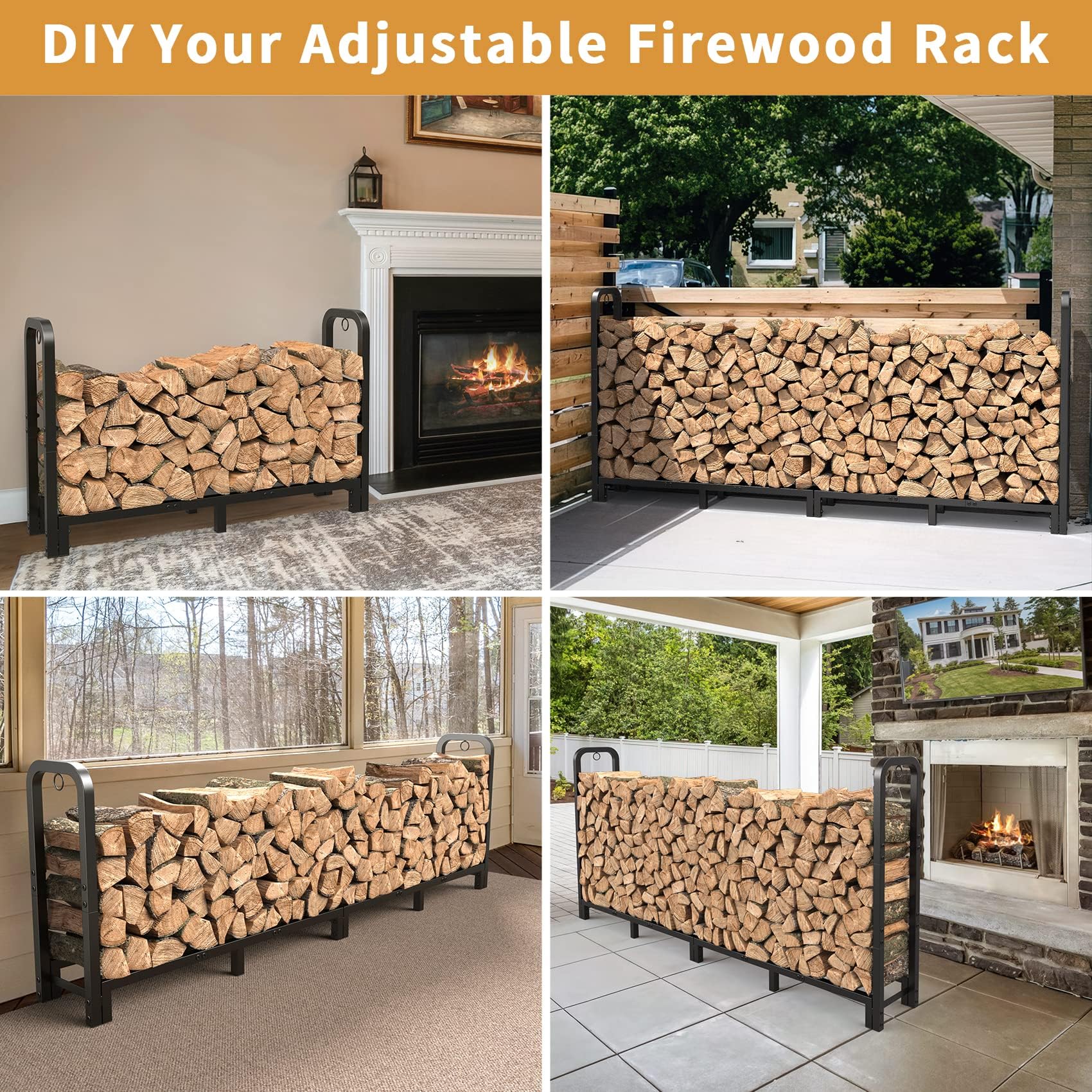 Mr IRONSTONE firewood rack quick and easy to assemble