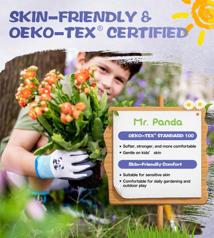 Mr.Panda gloves latex coating palm non-slip grip in wet soil
