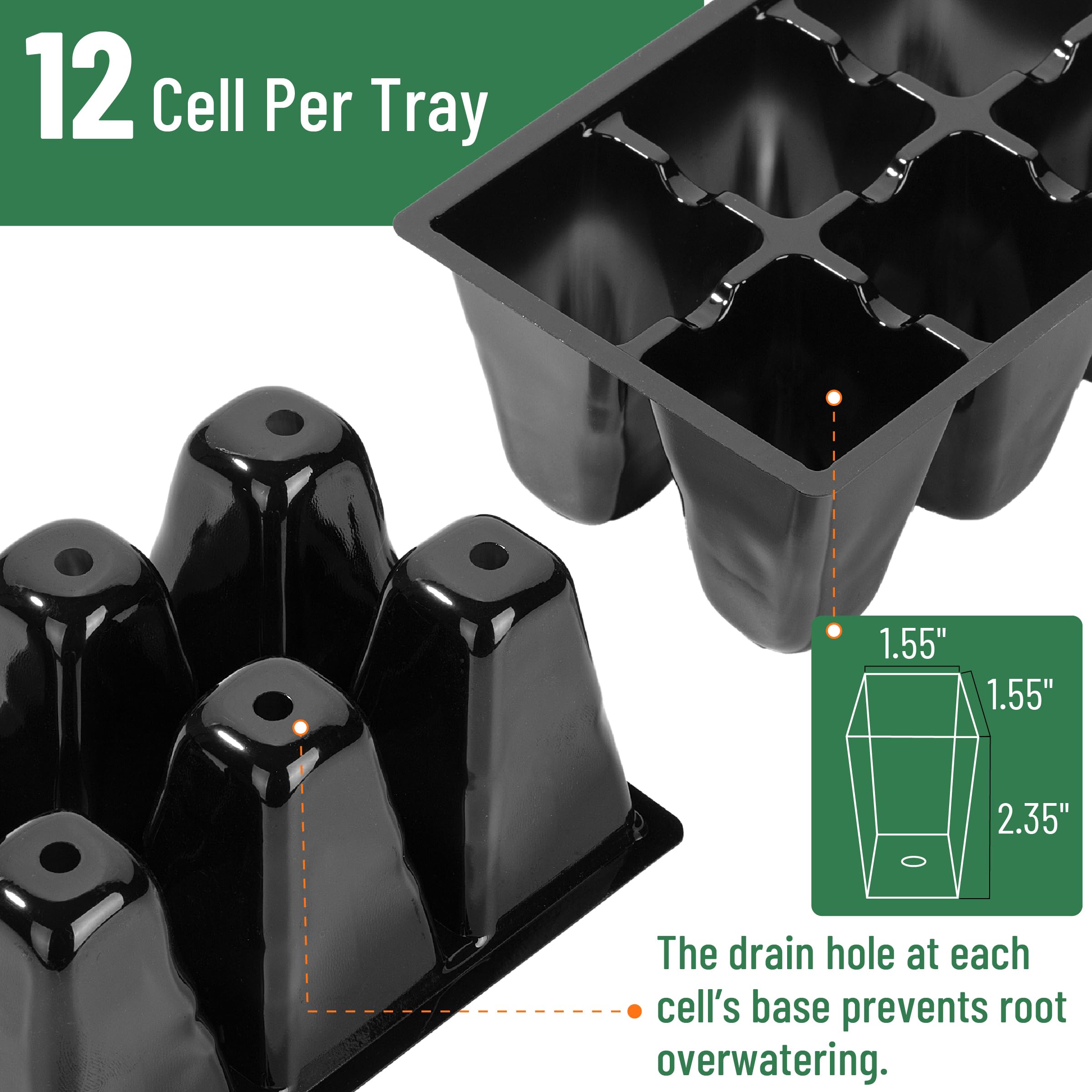 Mr. Pen tray drains excess water to prevent overwatering.