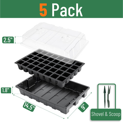 Mr. Pen durable plastic germination trays support repeated use in indoor gardens