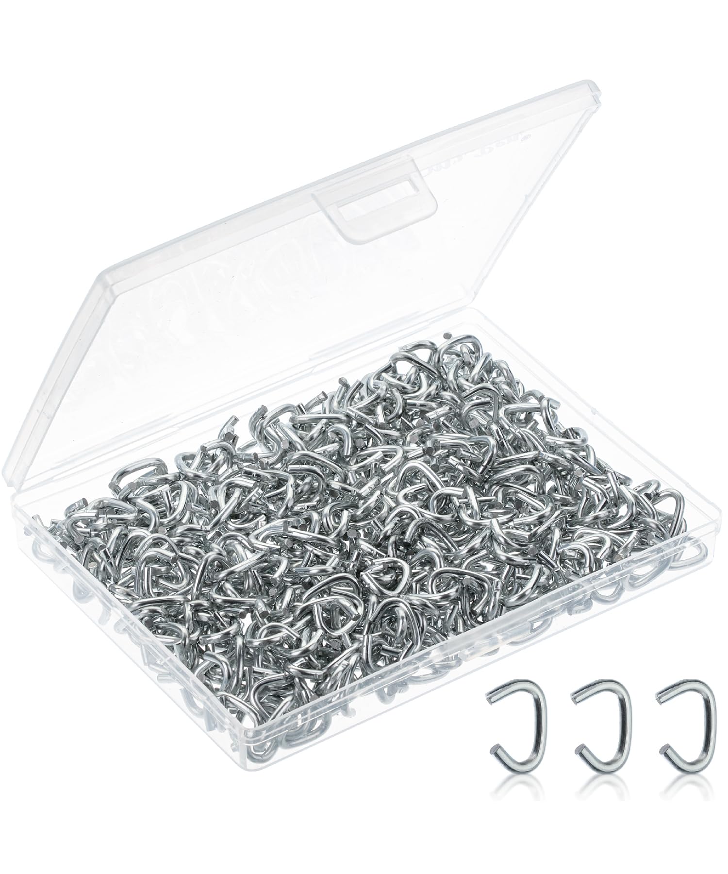 Mr. Pen galvanized hog rings close-up showing sturdy 3/8-inch rings for multiple projects.