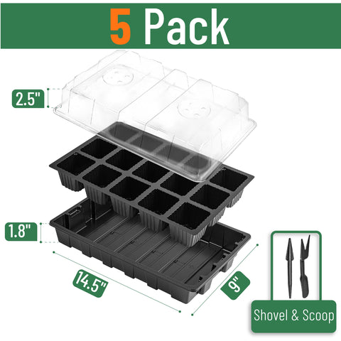 Mr. Pen durable plastic germination tray with sturdy black base for long use.