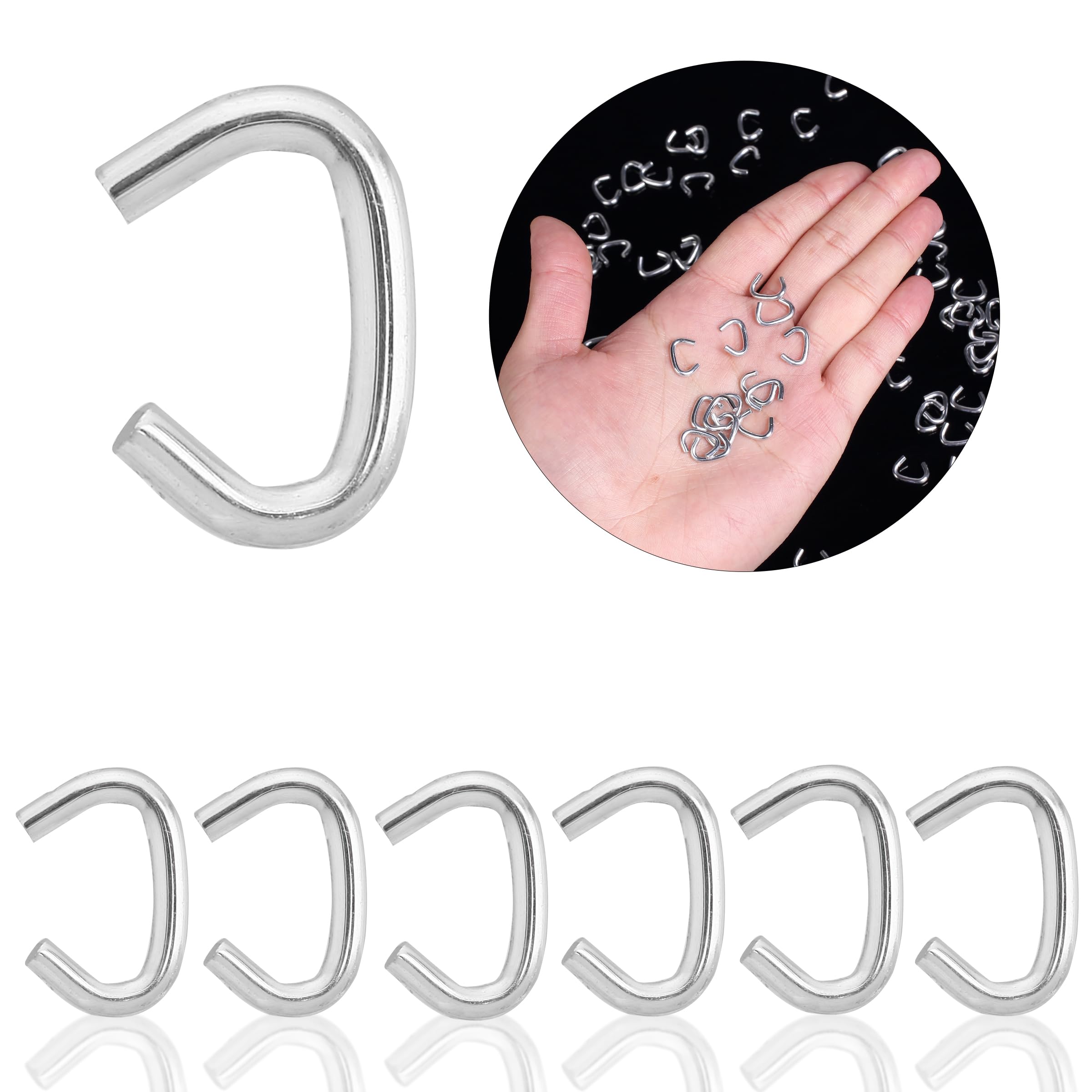 Outdoor use scenario showing durable hog rings in a weather-exposed environment.