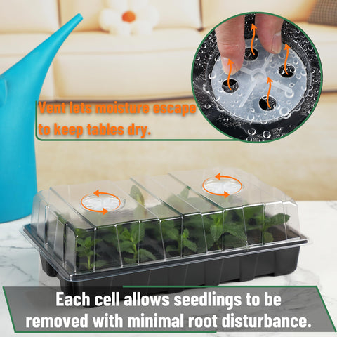 Mr. Pen humidity vented dome helps regulate airflow for sprouts.