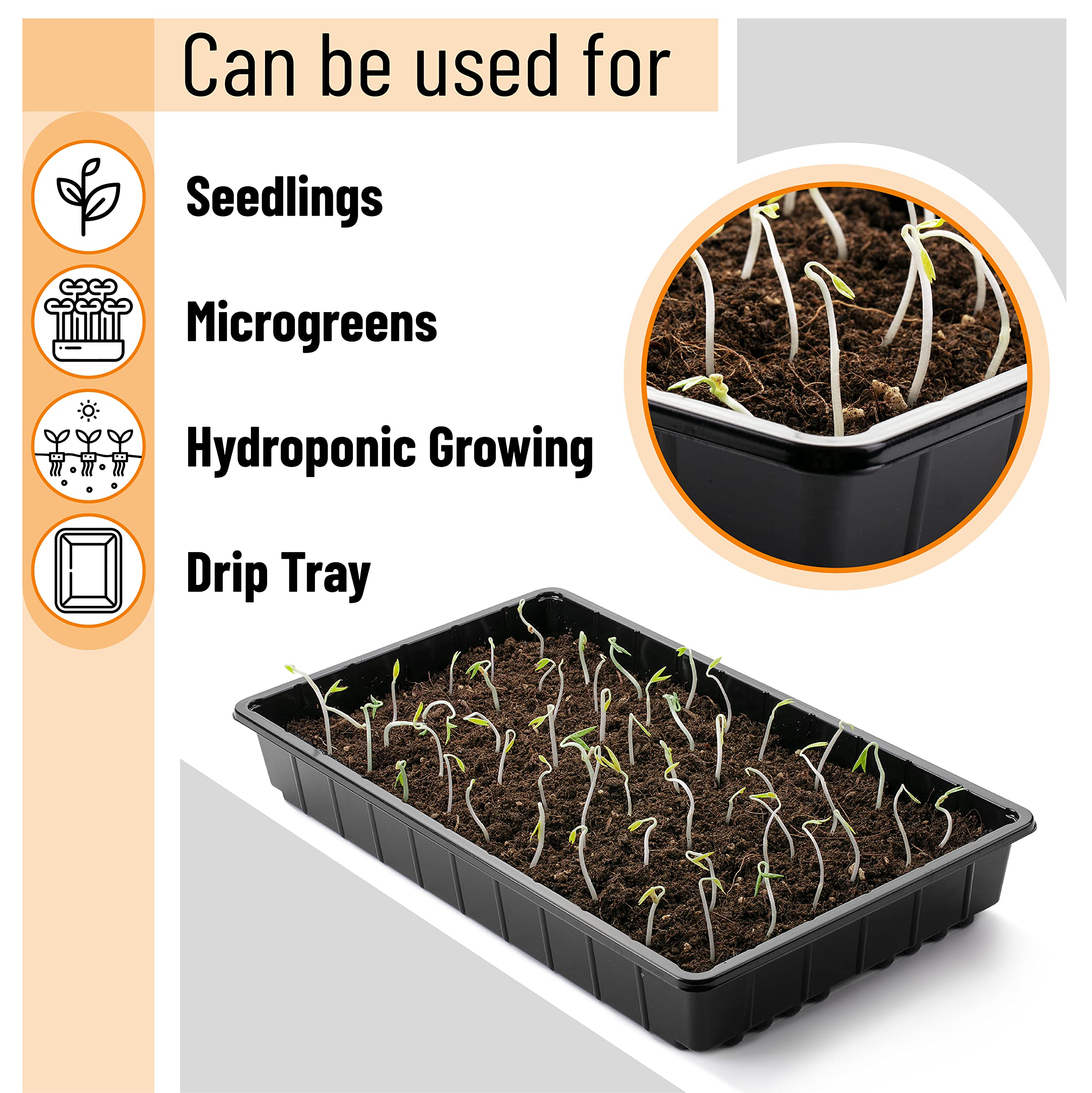 Mr. Pen trays compatible with hydroponics setups for greens.
