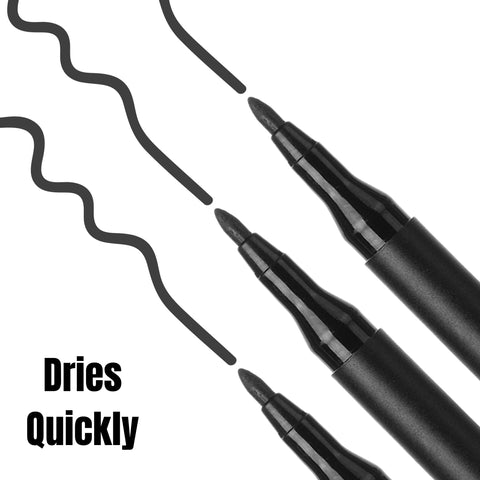 Mr. Pen marker on wood and plastic for versatile labeling.