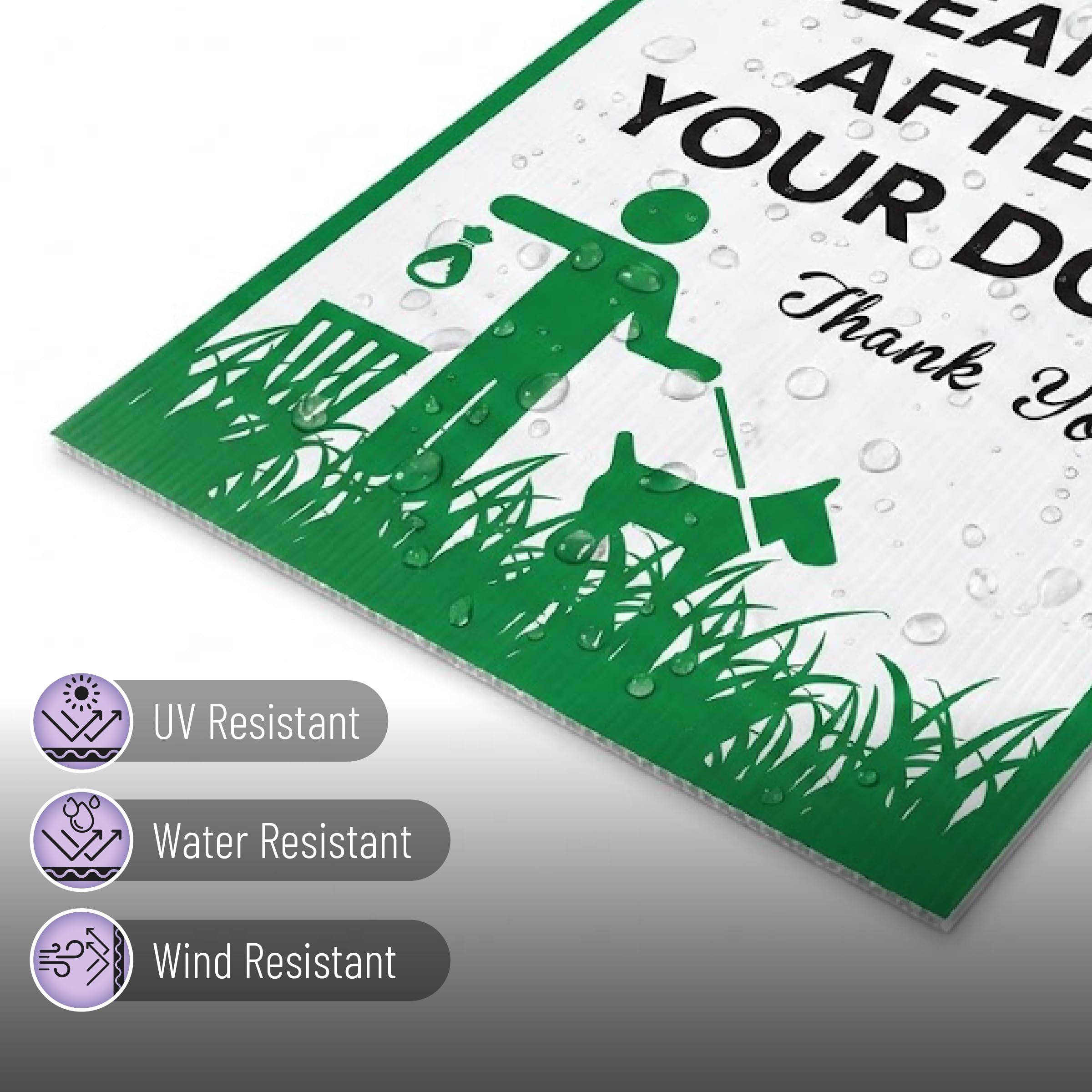 Mr. Pen metal H-stake for quick tool-free sign installation in grass.