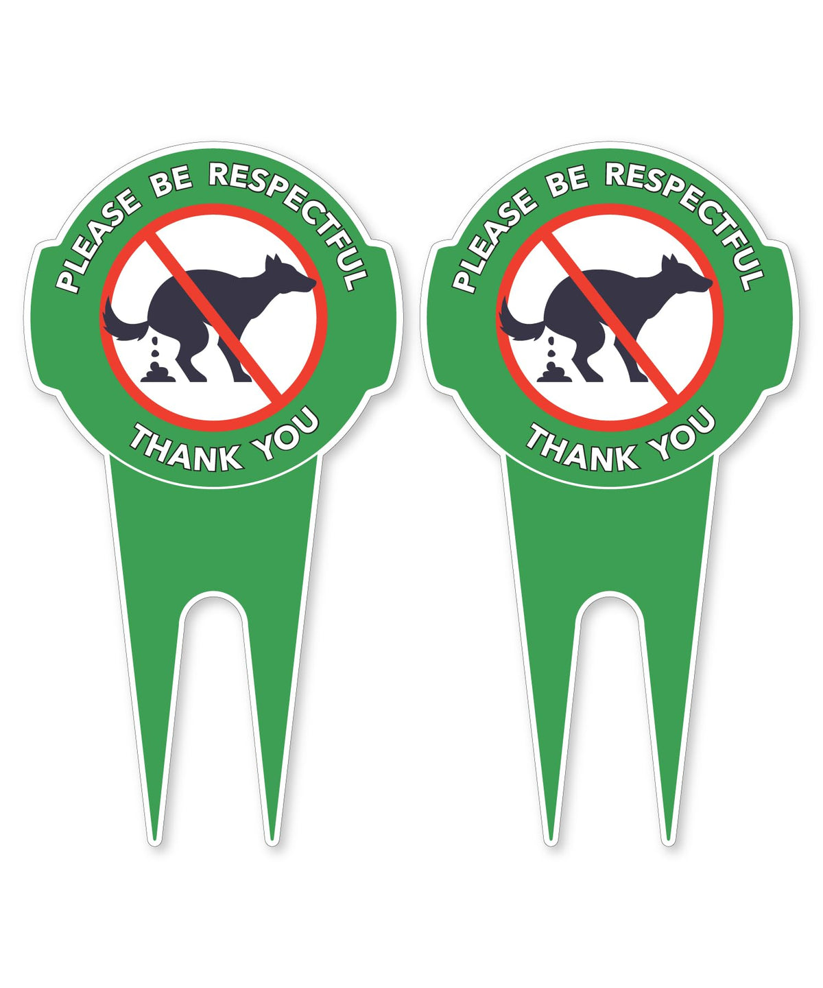 Mr. Pen no dog poop sign for yard with two-pack, durable aluminum