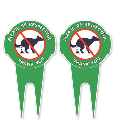 Mr. Pen no dog poop sign for yard with two-pack, durable aluminum