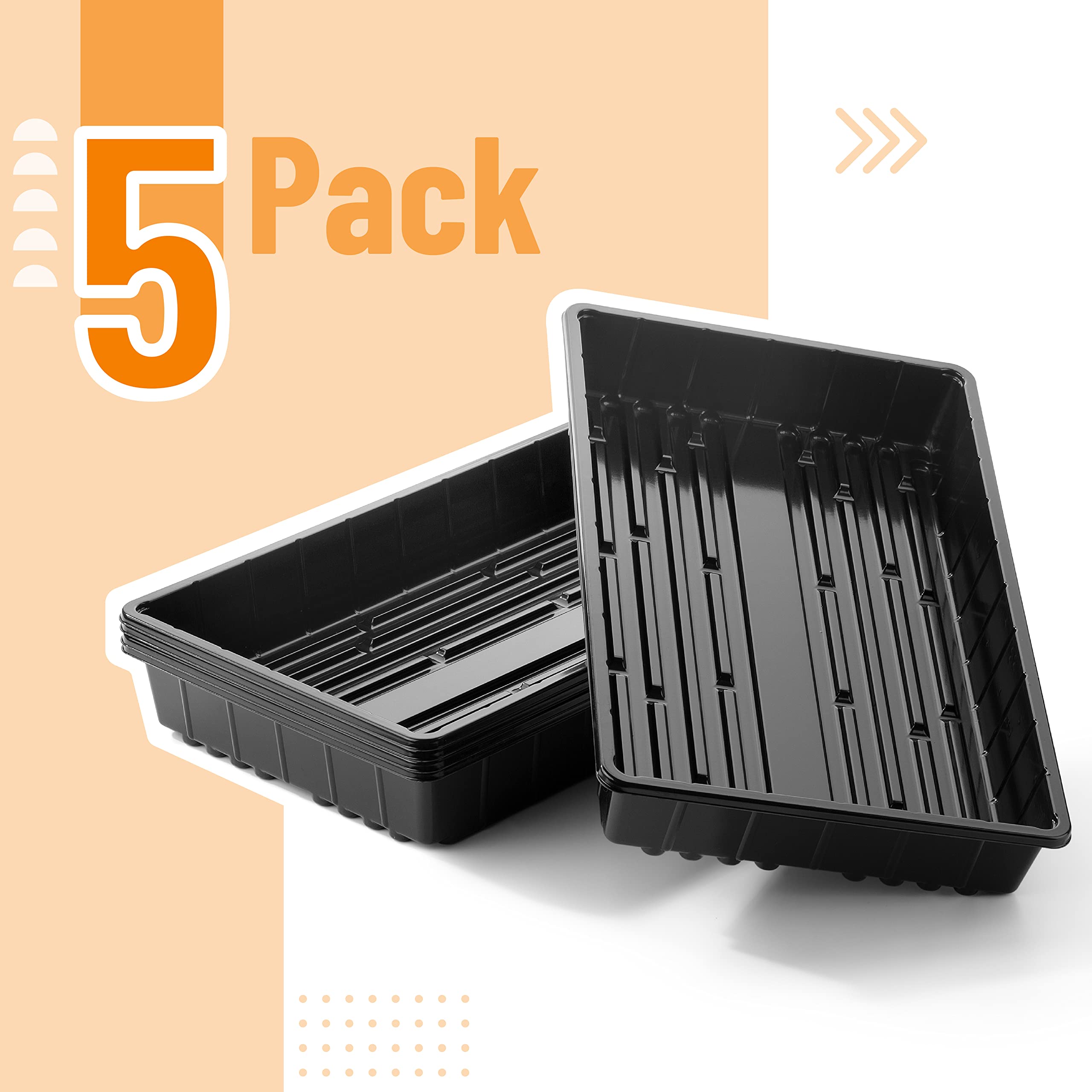 Mr. Pen trays stacked showcasing durable reusable design for seedlings.