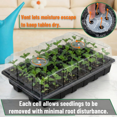 Mr. Pen dibber and widger tools enable precise sowing and easy transplanting.