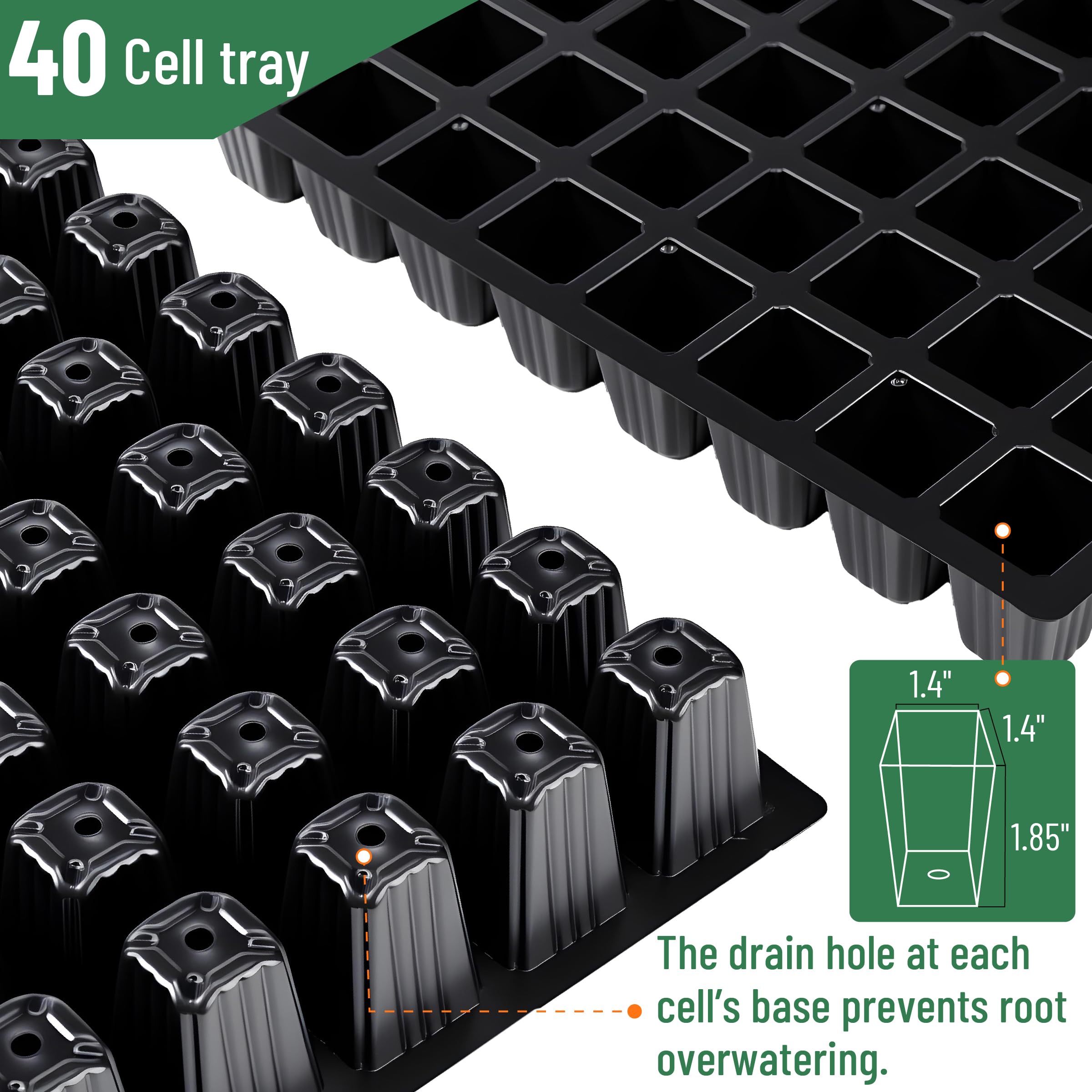 Mr. Pen humidity vented domes help monitor moisture and create a warm growing environment.