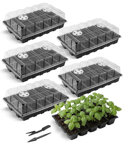 Mr. Pen seed starter tray 15-cell kit with clear dome for easy germination monitoring.