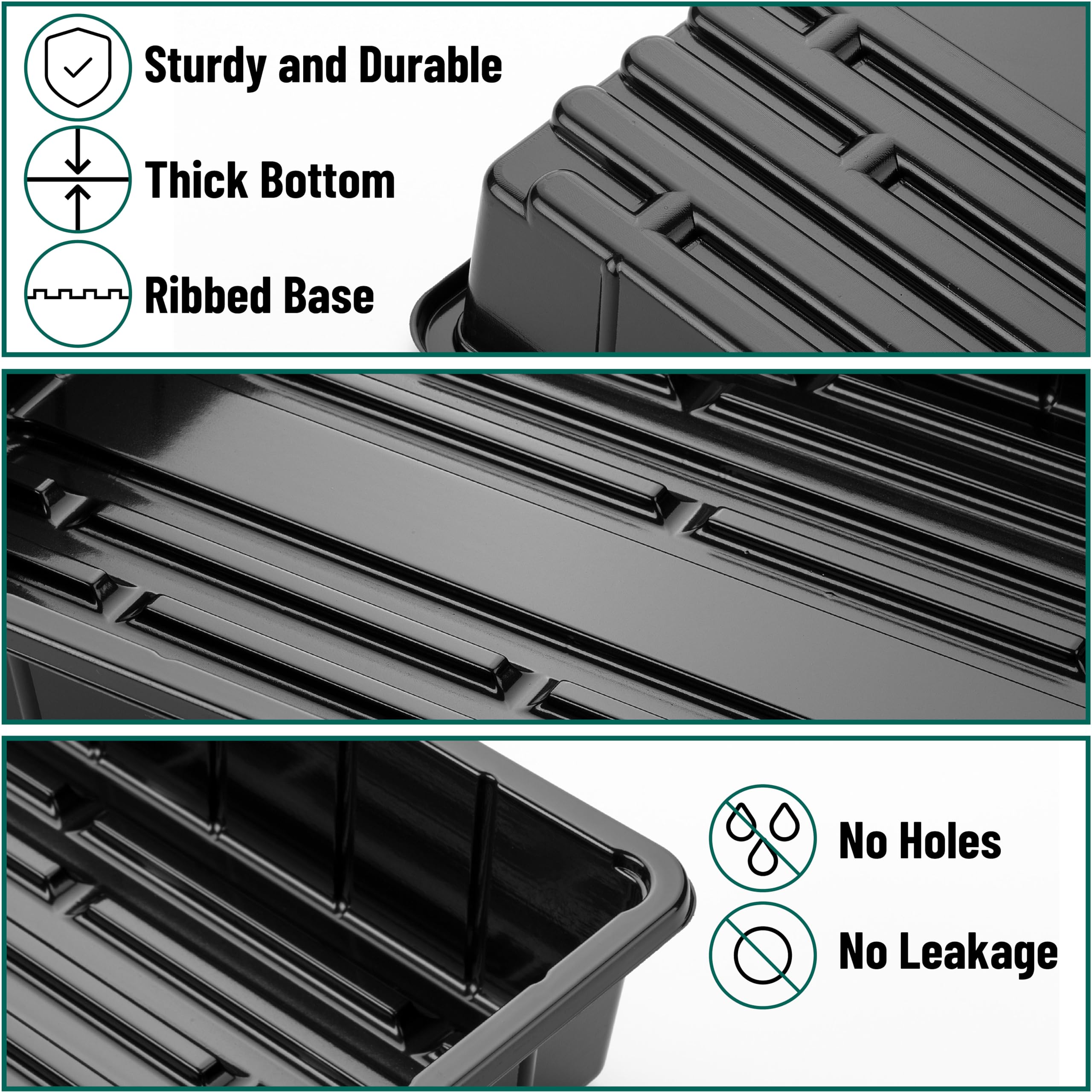 Mr. Pen seedling trays supporting sprouts and microgreens with even spacing.