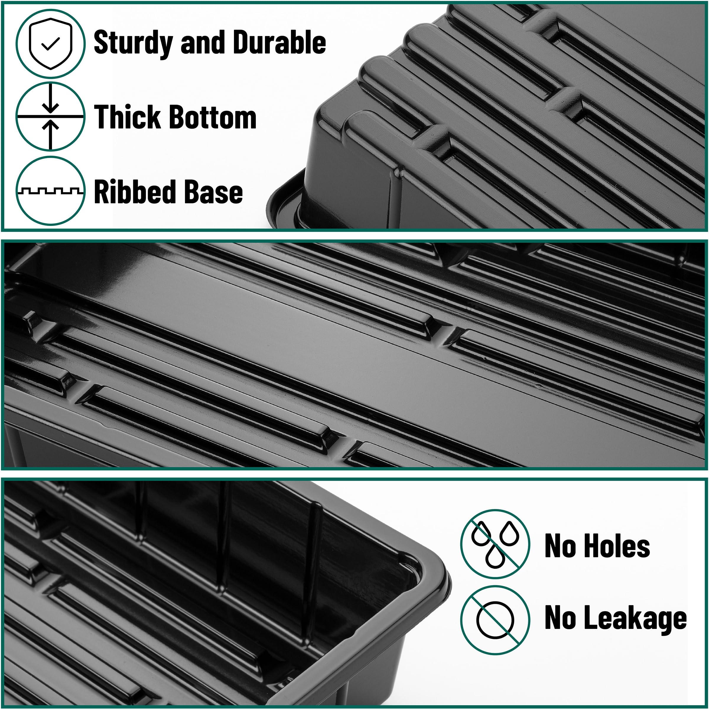 Mr. Pen tray used with humidity dome for controlled seedling humidity.