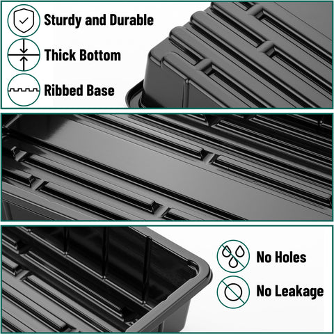 Mr. Pen tray used with humidity dome for controlled seedling humidity.