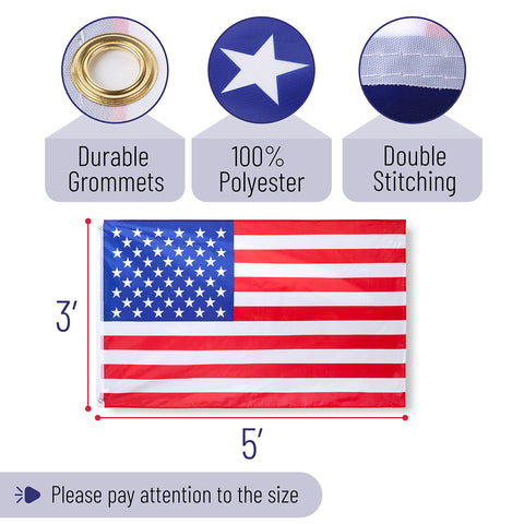 Mr. Pen flag print delivers sharp colors in outdoor conditions
