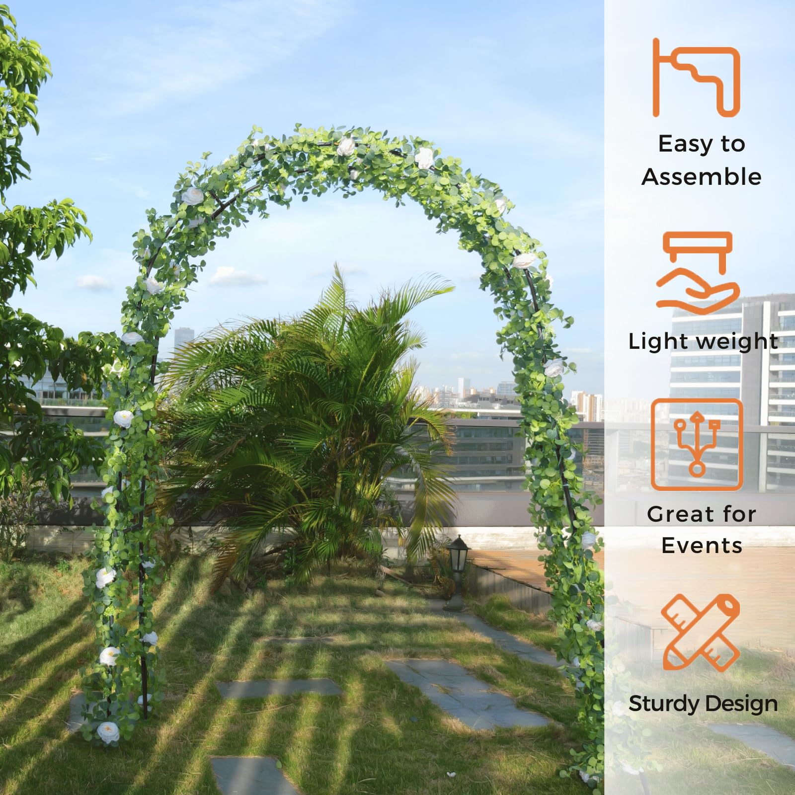 Mr.Ton arch for raised beds adds vertical interest