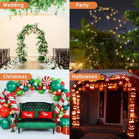 Mr.Ton metal arch in black adds an elegant focal point