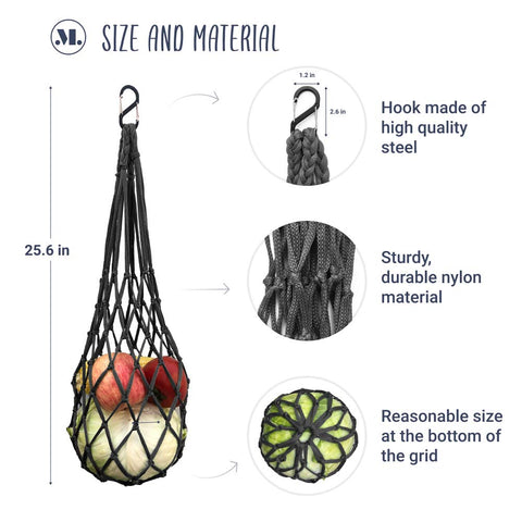 Mrayaki 24-inch veggie net bag holds peppers and greens neatly for poultry