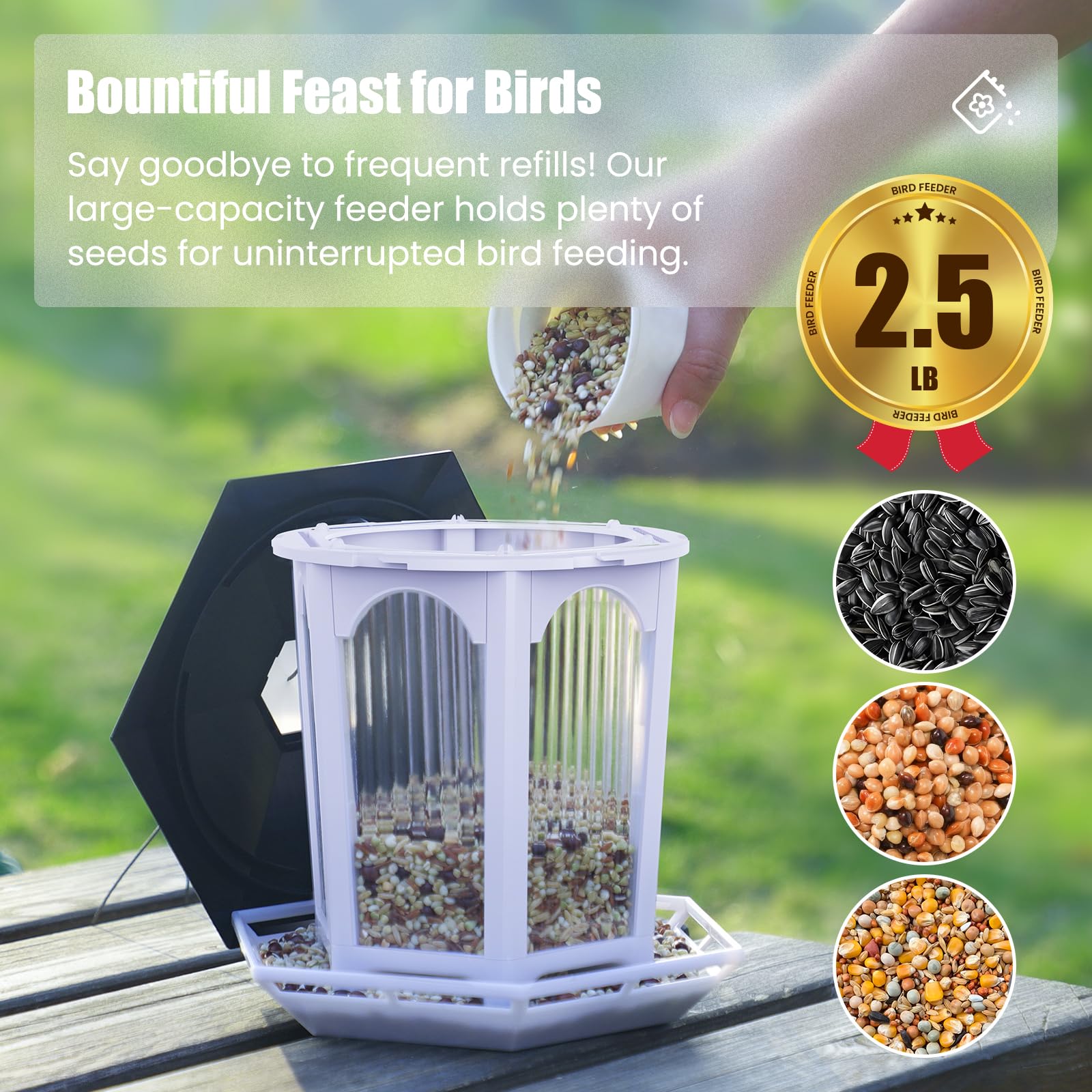 MrCrafts Nature attracts cardinals and finches for backyard wildlife moments