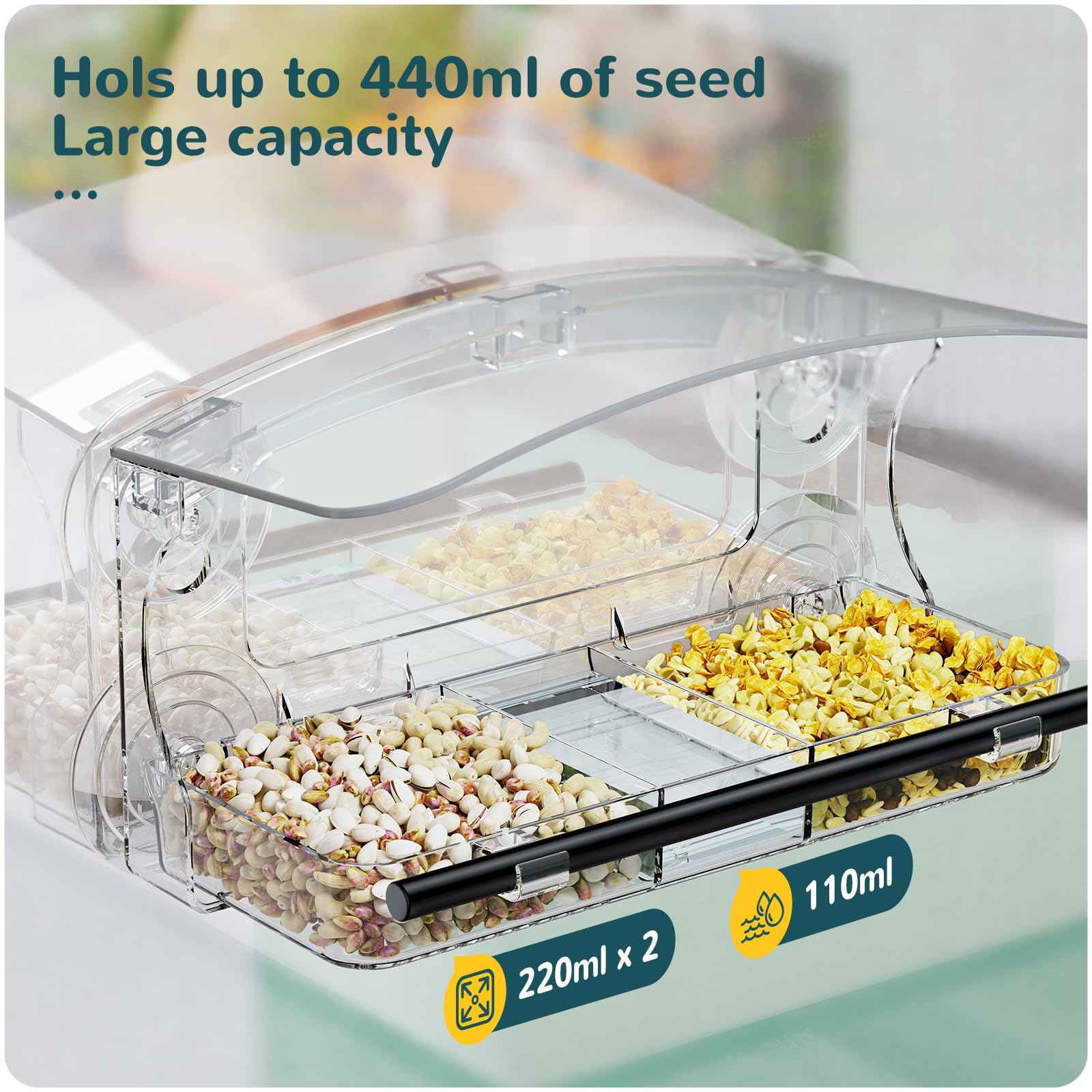 Mrcrafts window bird feeder gift-ready design for nature lovers