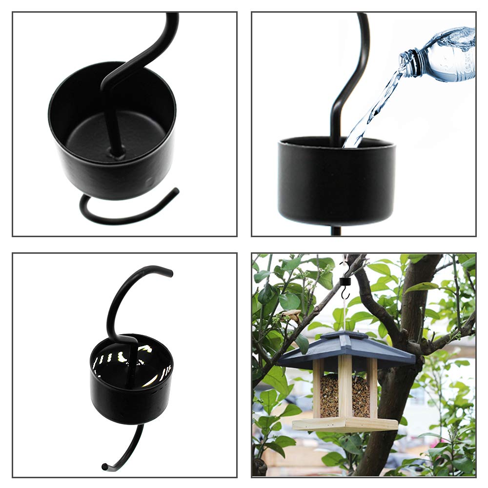 Sturdy steel hook with rust-proof coating ensures long-lasting protection for feeders.